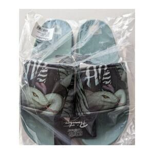 NWT Primitive Serpent Slides Men's 9 Sage Color Snake Graphic Skateboard